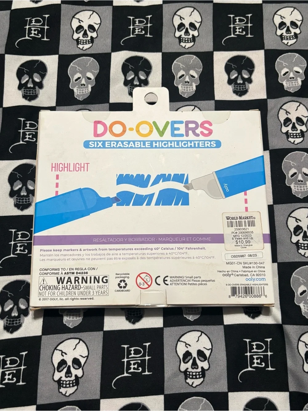 Ooly Do Overs Erasable Highlighter Markers Pack of 6